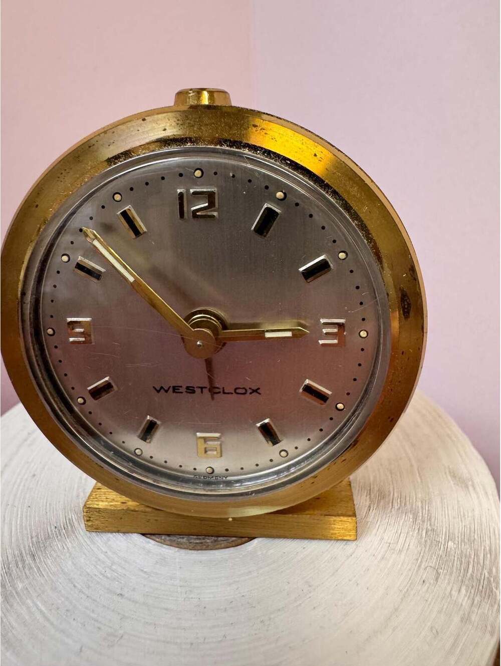 Vintage Westclox  Brass Travel  Alarm Clock - working order - Rare
